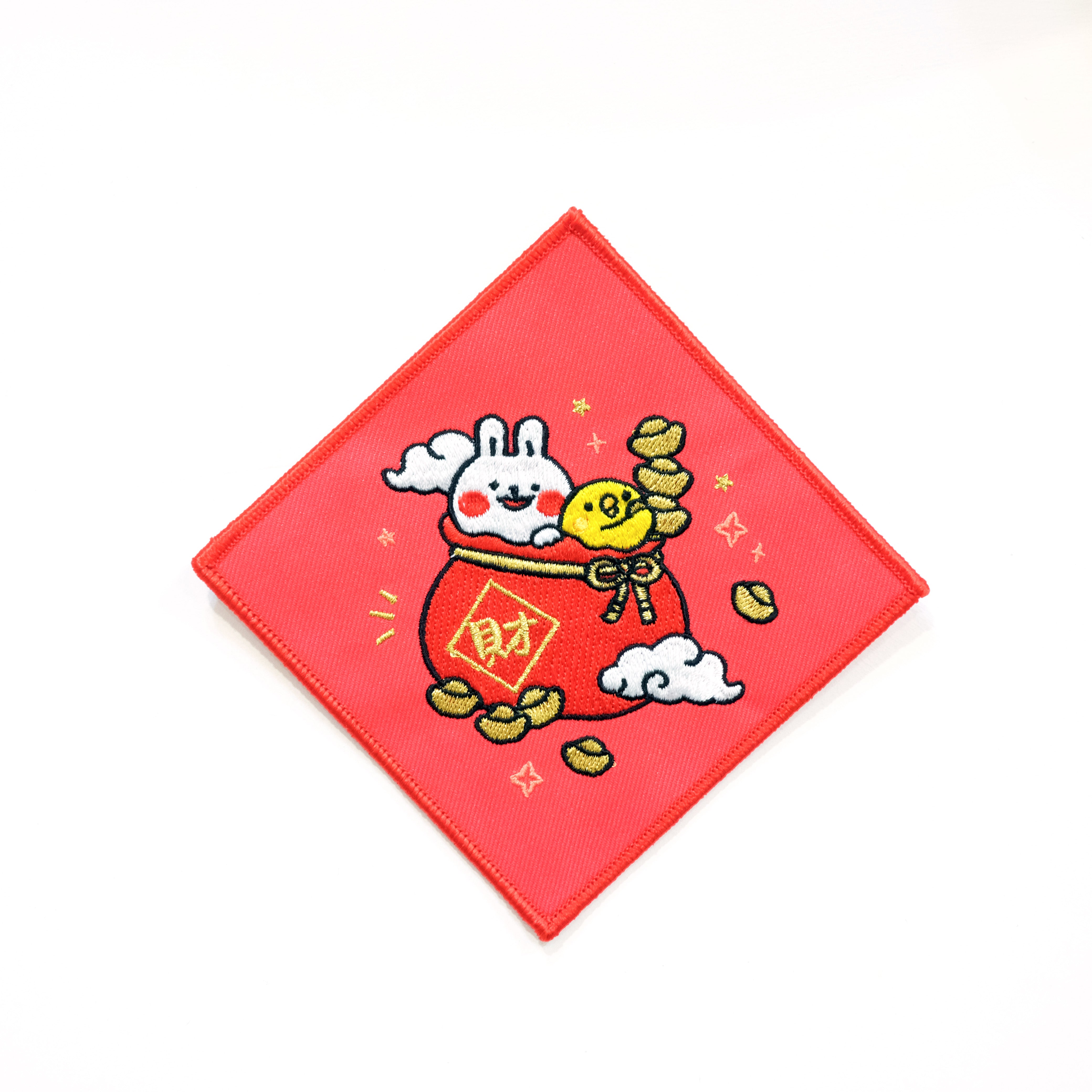 刺繡 香盒 刺繡斗方– 懶散兔與啾先生Lazy Rabbit & Mr Chu