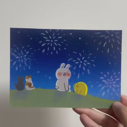 3D煙火明信片